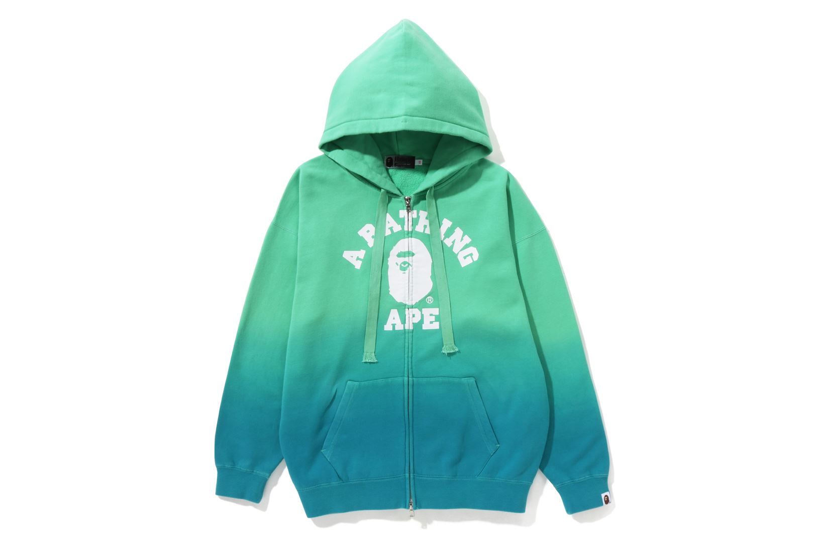 COLLEGE GRADATION OVERSIZED ZIP HOODIE sold by Bape