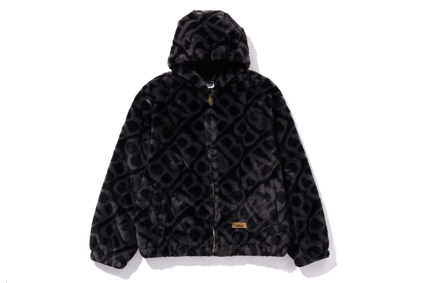 SPORT MONOGRAM FAKE FUR HOODIE JACKET sold by Bape