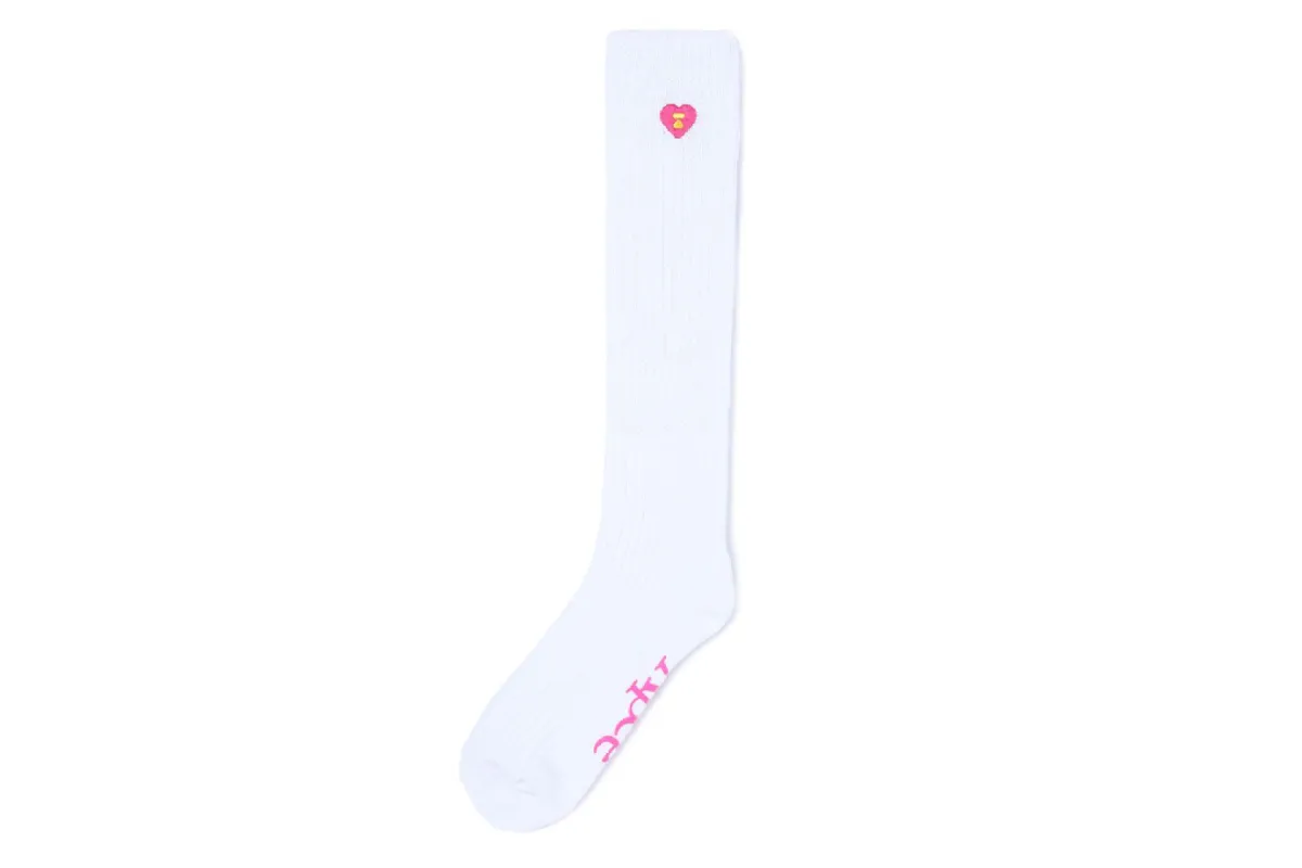 LOGO RIBBED KNEE LENGTH SOCKS sold by Bape