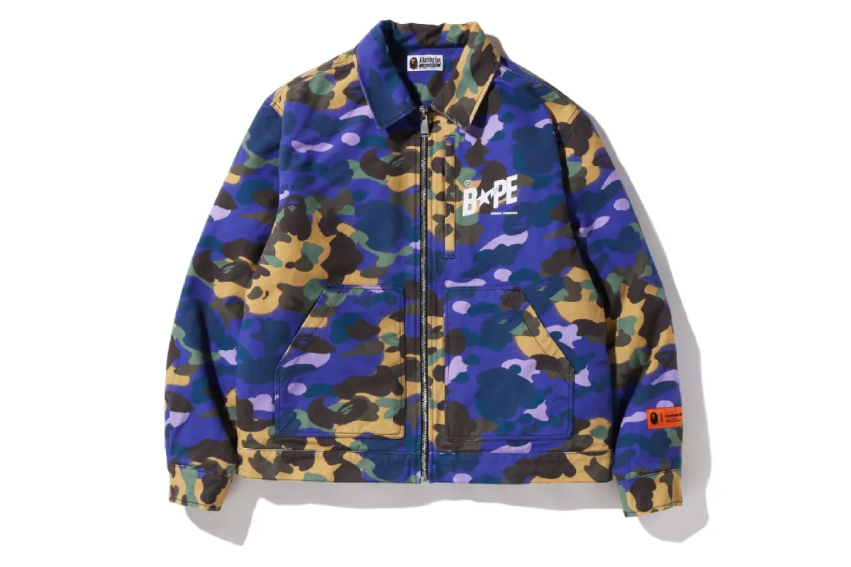 【 BAPE X HERON PRESTON 】MIX 1ST CAMO DUCK TRACKER JACKET M sold by Bape