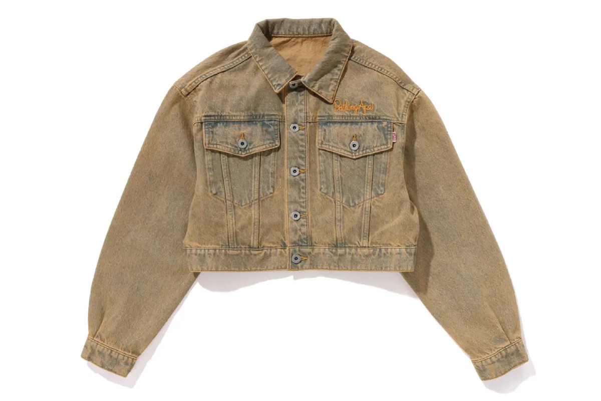 OVERDYE CROPPED DENIM JACKET sold by Bape