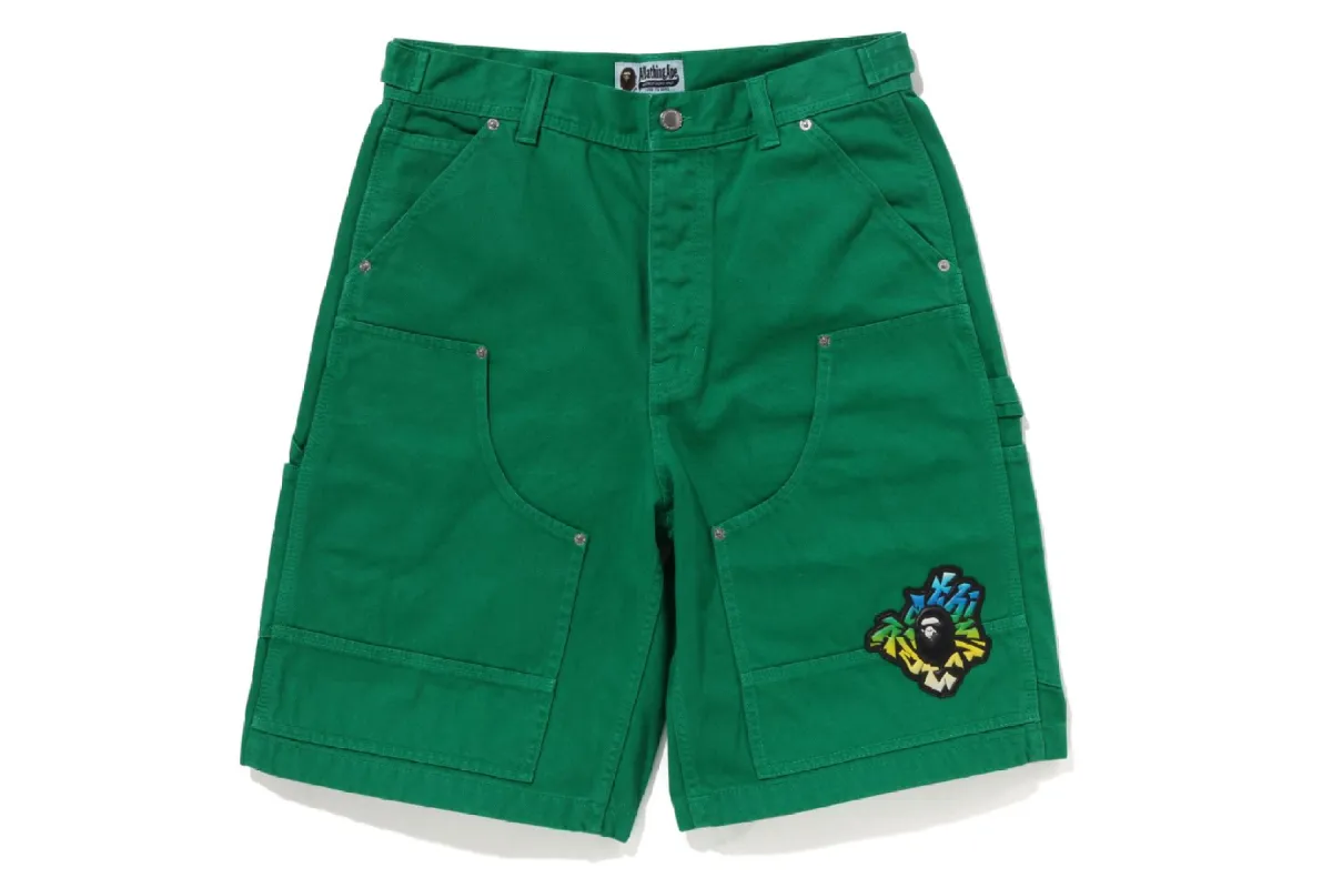 PATCH 2 TONE WASHED WORK SHORTS made by Bape