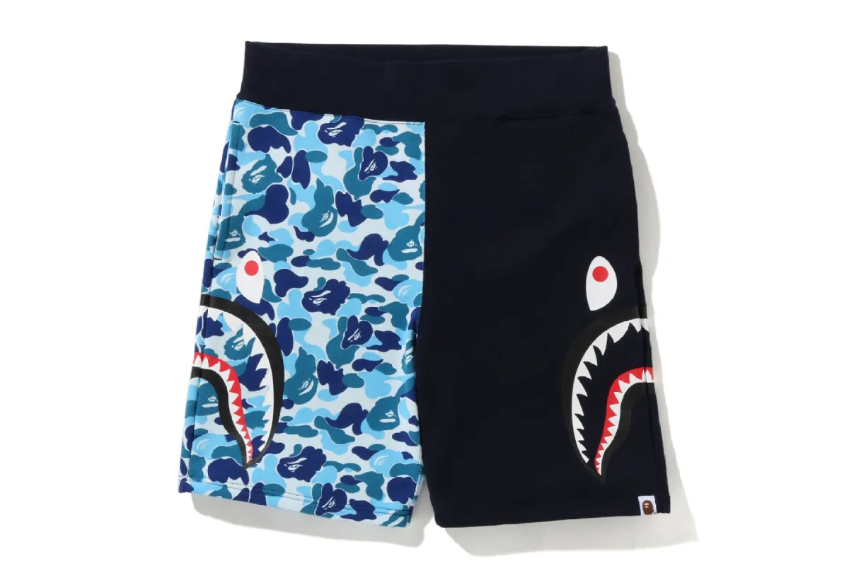 ABC CAMO SIDE SHARK SWEAT SHORTS sold by Bape