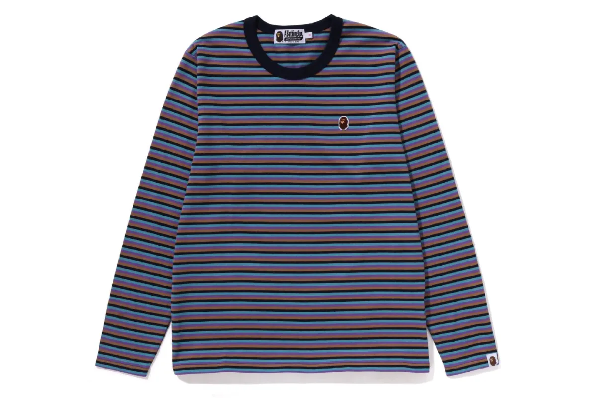 APE HEAD ONE POINT HOOP L/S TEE sold by Bape