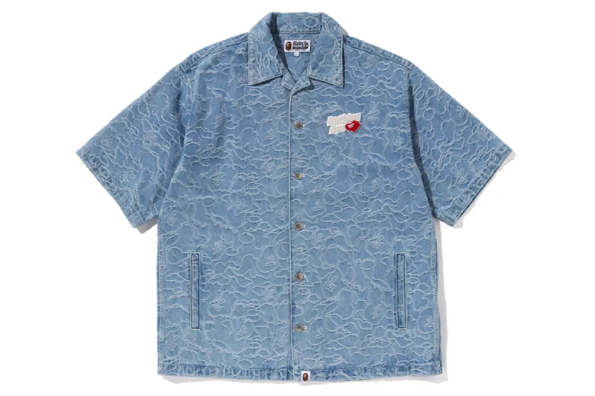 LINE CAMO DENIM S/S SHIRT sold by Bape