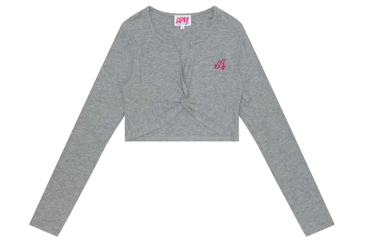 TWIST-FRONT CROPPED TOP sold by Bape