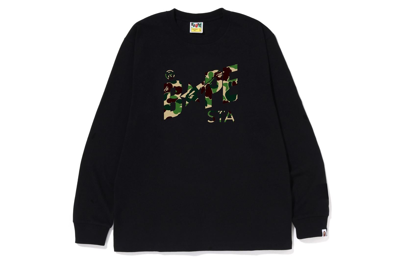 ABC CAMO BAPE STA LOGO L/S TEE sold by Bape