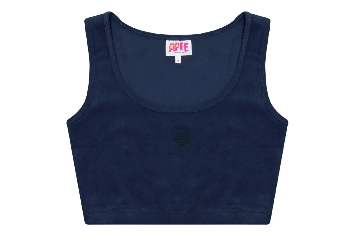 TOWELLING CROP TANK TOP made by Bape