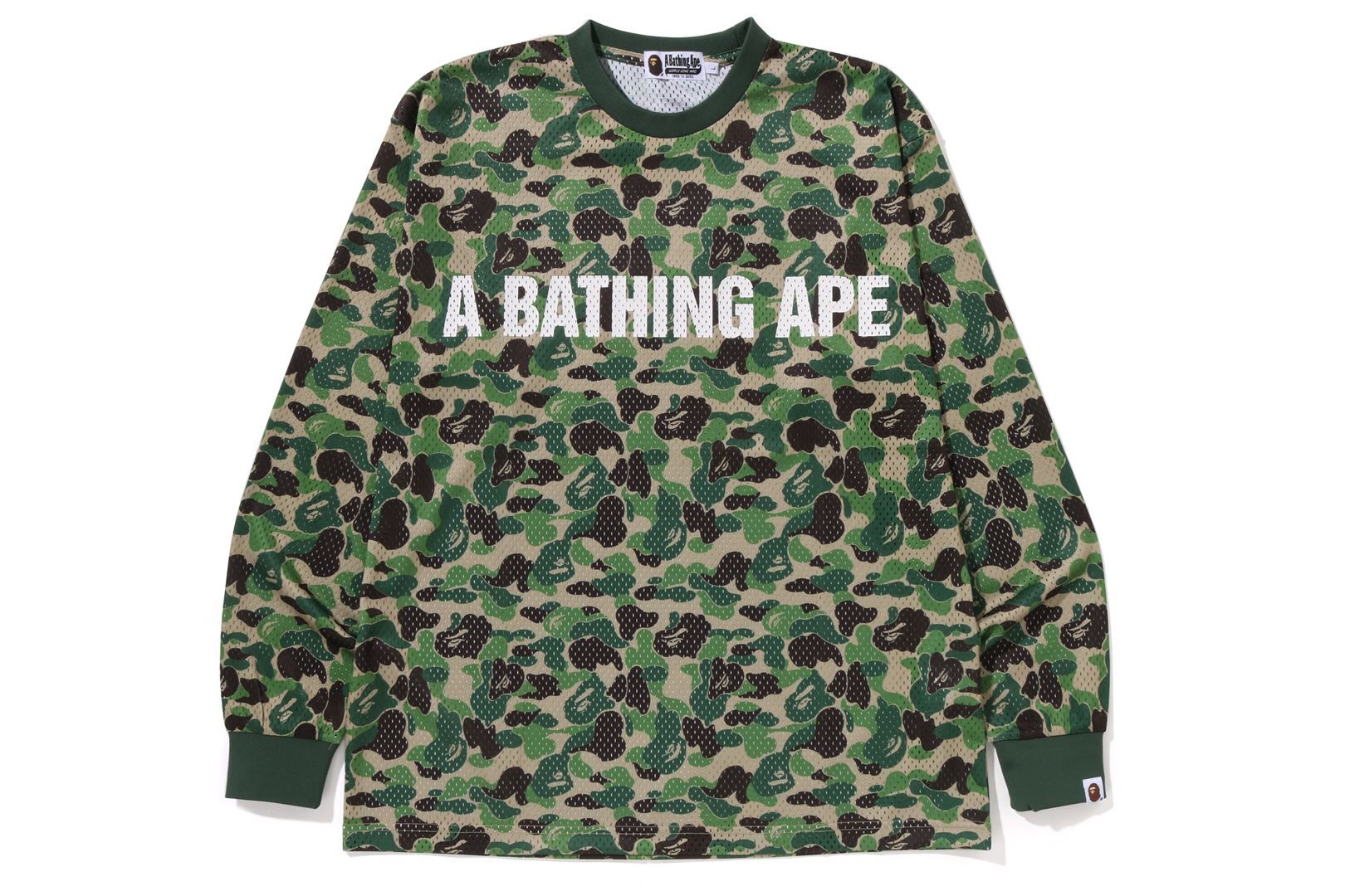 ABC CAMO MESH RELAXED FIT L/S TEE sold by Bape