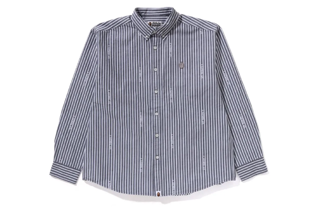 APE HEAD ONE POINT LOGO STRIPES SHIRT sold by Bape