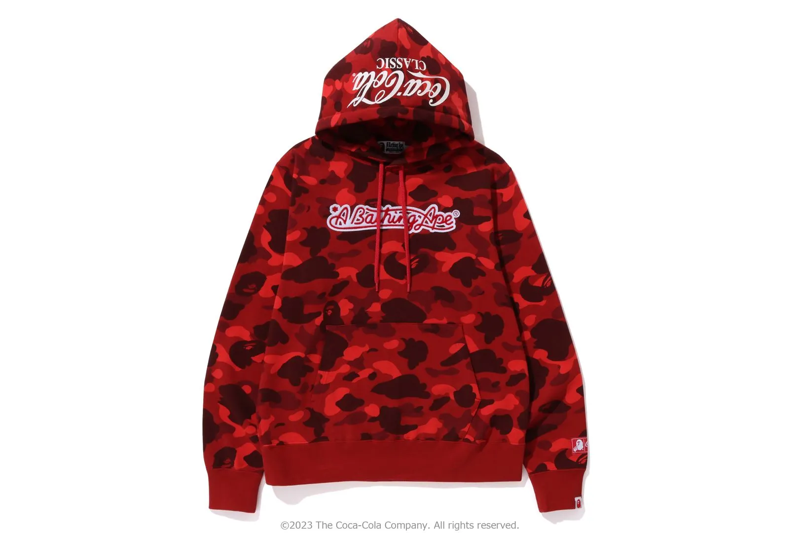 【 BAPE X Coca-Cola 】COLOR CAMO APE HEAD PULLOVER HOODIE sold by Bape