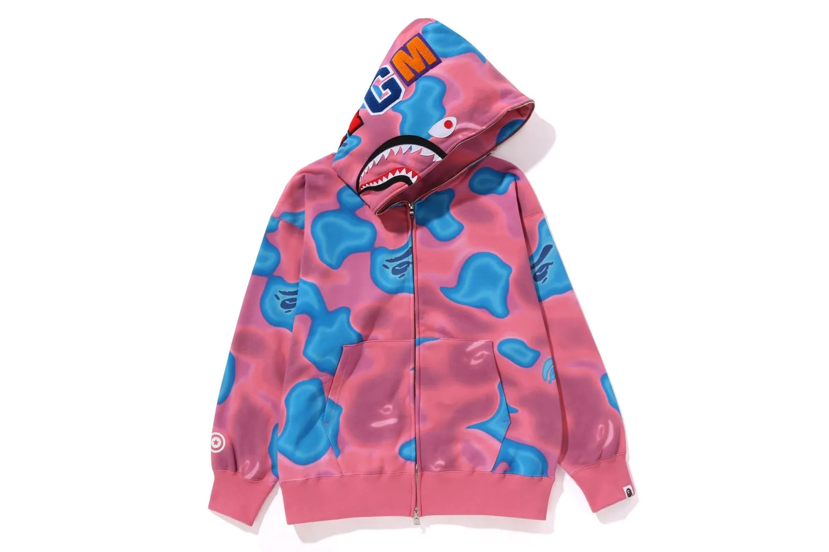 LIQUID CAMO SHARK RELAXED FIT FULL ZIP HOODIE sold by Bape