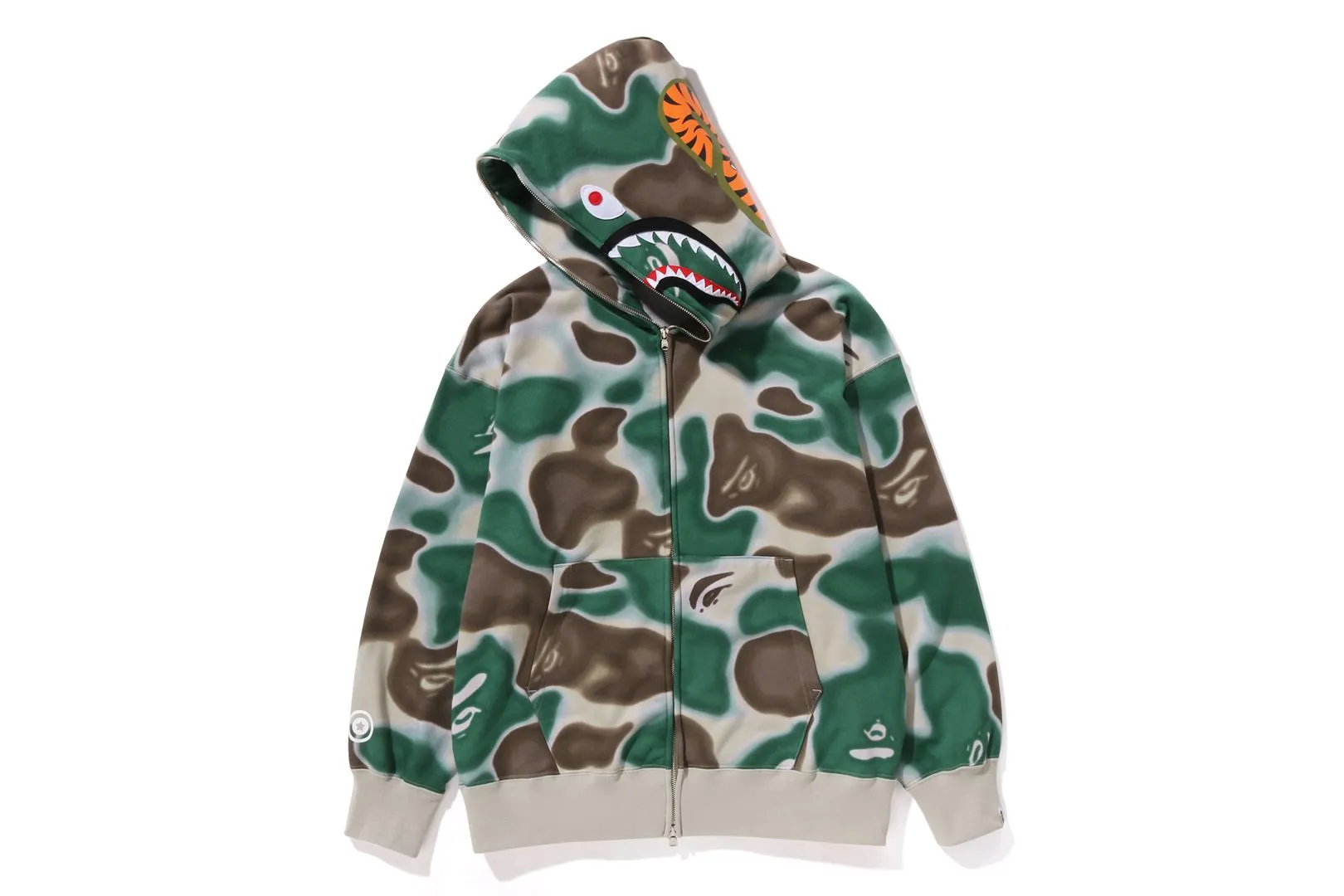LIQUID CAMO SHARK RELAXED FIT FULL ZIP HOODIE sold by Bape product image thumbnail 4