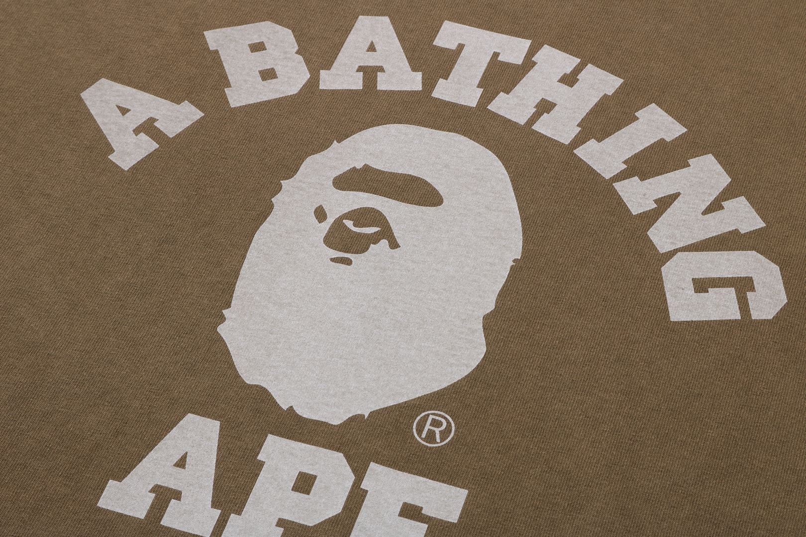 PIGMENT DYED COLLEGE RELAXED FIT TEE sold by Bape product image thumbnail 8