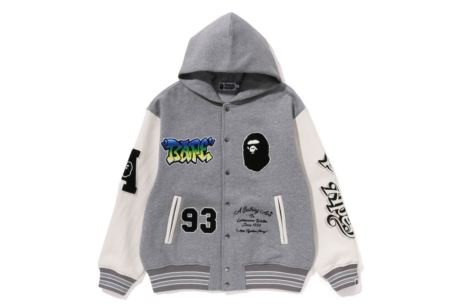 LUX SPORT BADGES OVERSIZED HOODED SWEAT VARSITY JACKET sold by Bape product image thumbnail 5