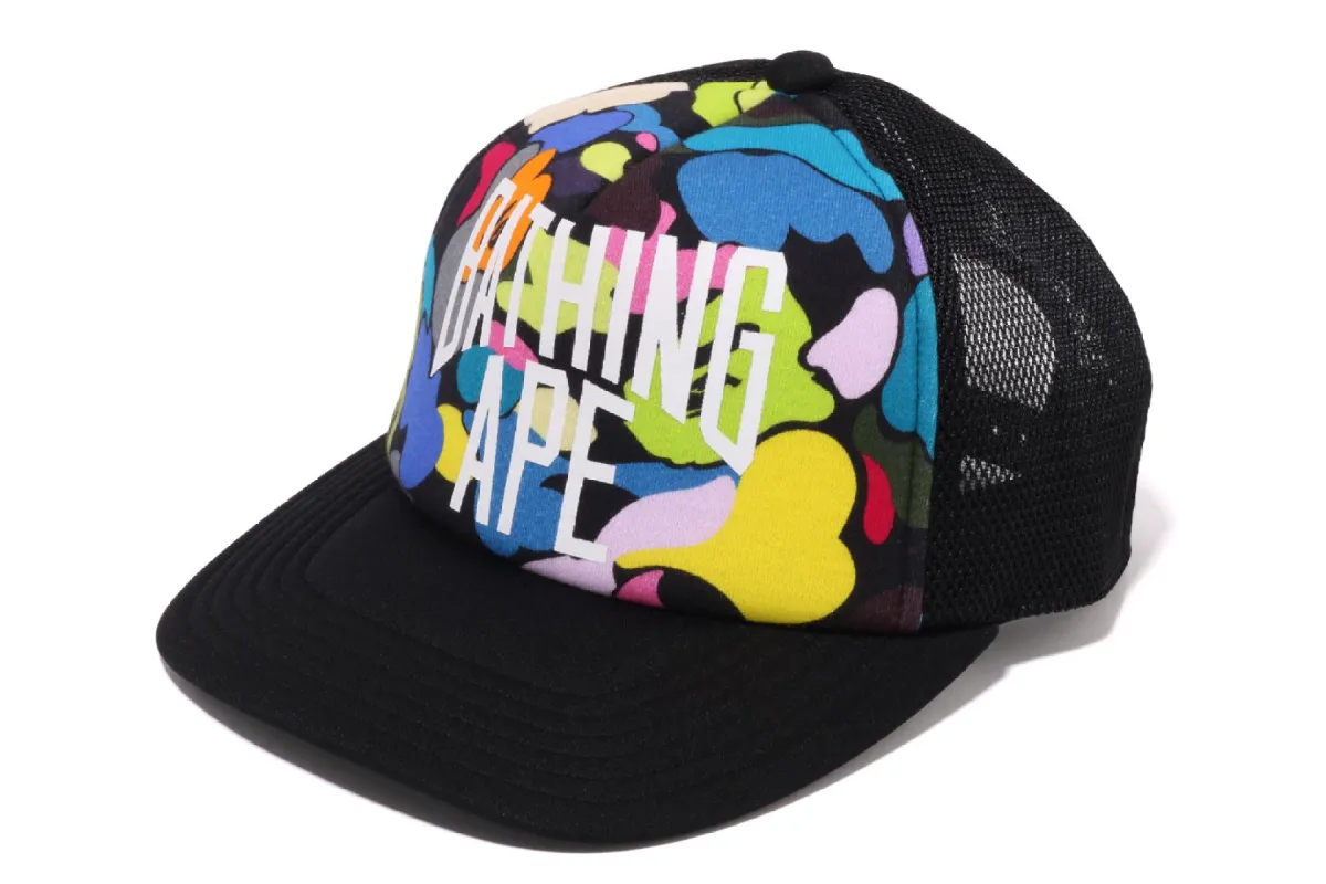 MULTI CAMO NYC LOGO MESH CAP sold by Bape