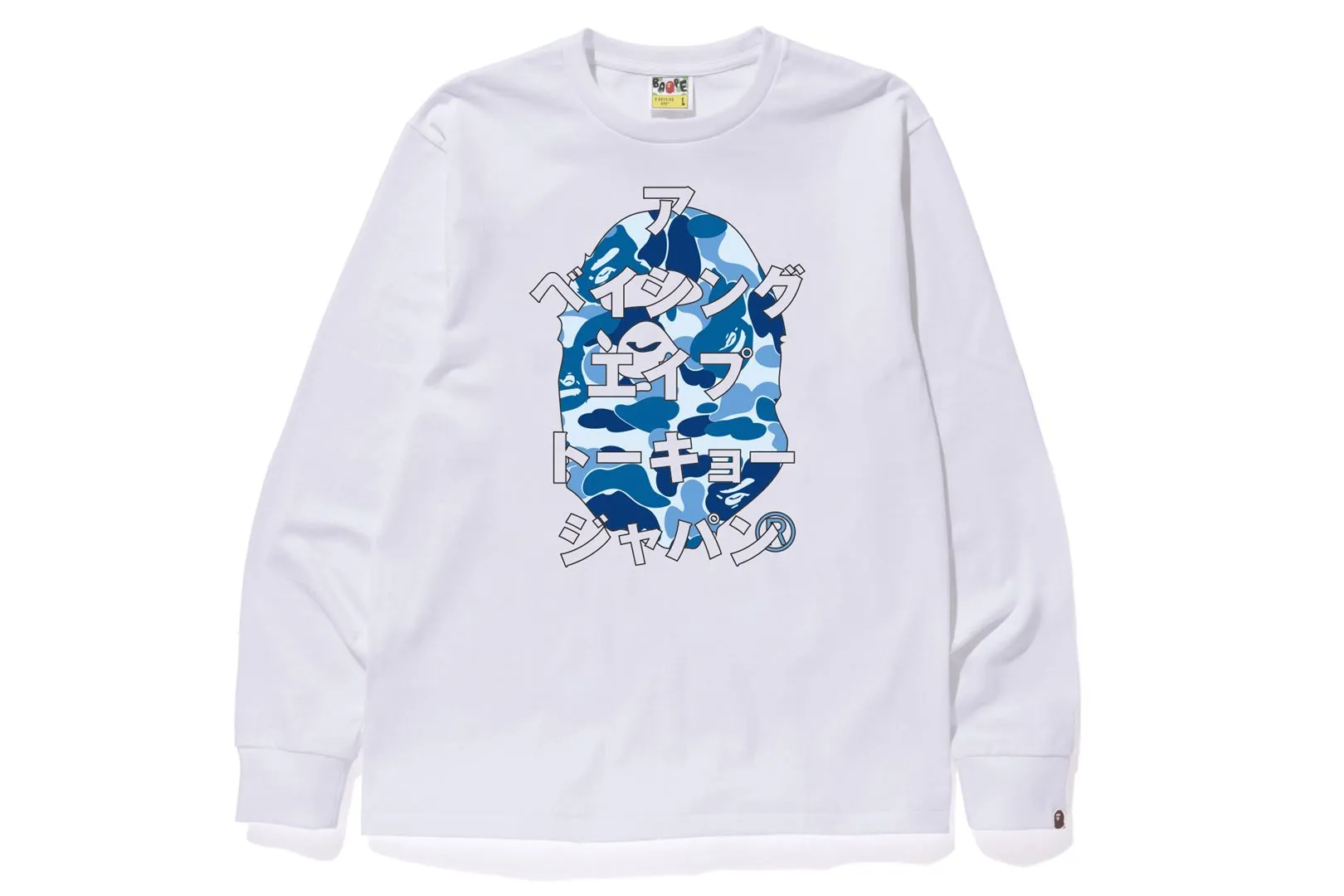 ABC CAMO JAPANESE LETTERS L/S TEE sold by Bape product image thumbnail 3