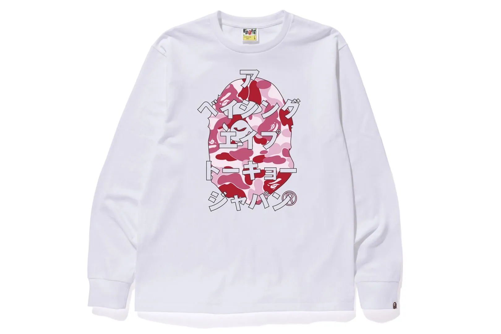 ABC CAMO JAPANESE LETTERS L/S TEE sold by Bape product image thumbnail 4