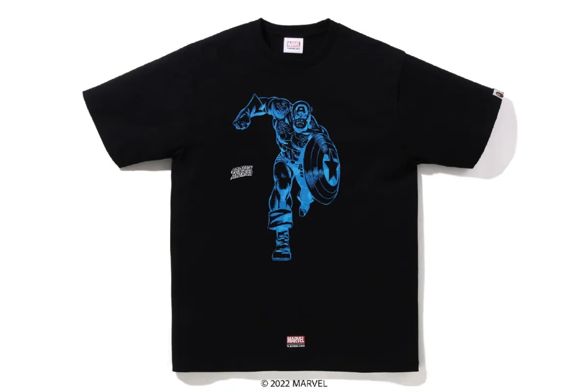 【 BAPE X MARVEL 】CAPTAIN AMERICA TEE sold by Bape
