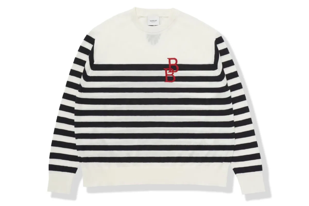 【 BAPE BLACK 】STRIPE PULLOVER KNIT sold by Bape