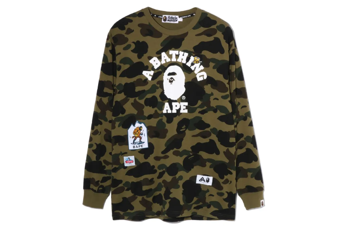 MULTI LABEL 1ST CAMO L/S TEE sold by Bape