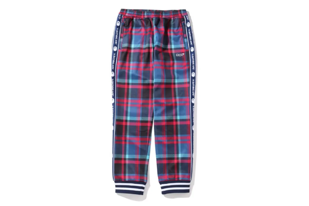 BAPE CHECK JERSEY PANTS sold by Bape