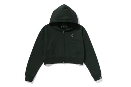 APE HEAD ONE POINT CROPPED ZIP HOODIE sold by Bape