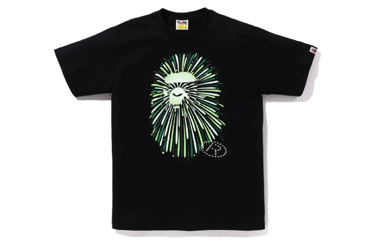 APE HEAD FIREWORK TEE #1 sold by Bape