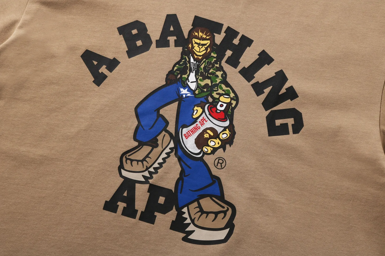 GRAFFITI CHARACTER COLLEGE RELAXED FIT TEE sold by Bape product image thumbnail 4