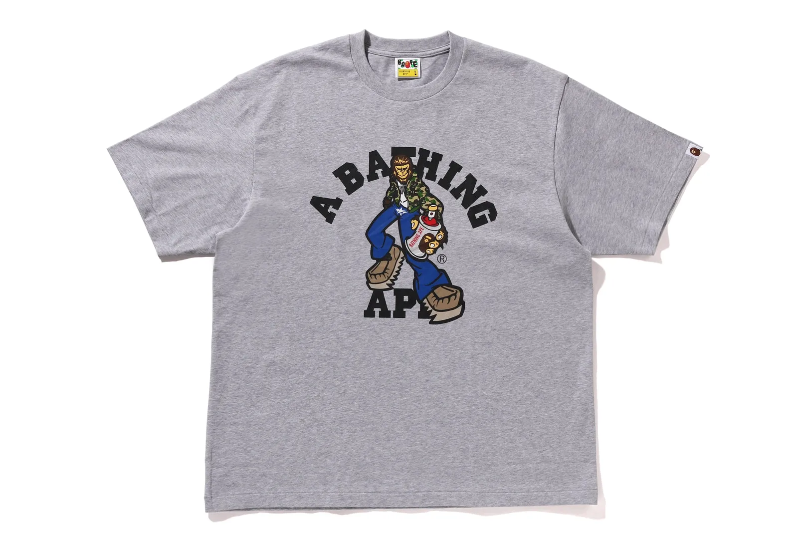 GRAFFITI CHARACTER COLLEGE RELAXED FIT TEE sold by Bape product image thumbnail 5