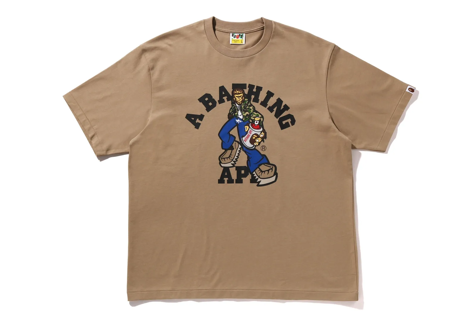 GRAFFITI CHARACTER COLLEGE RELAXED FIT TEE sold by Bape product image thumbnail 3