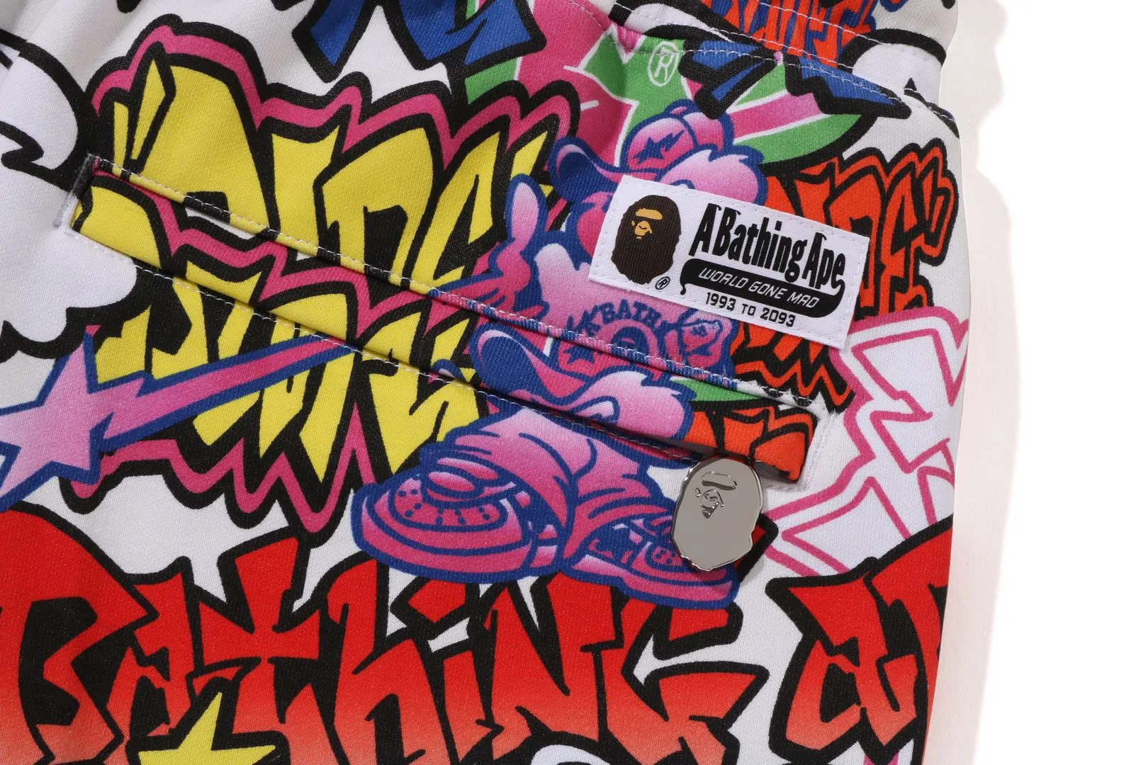 GRAFFITI PATTERN BEACH SHORTS sold by Bape product image thumbnail 3