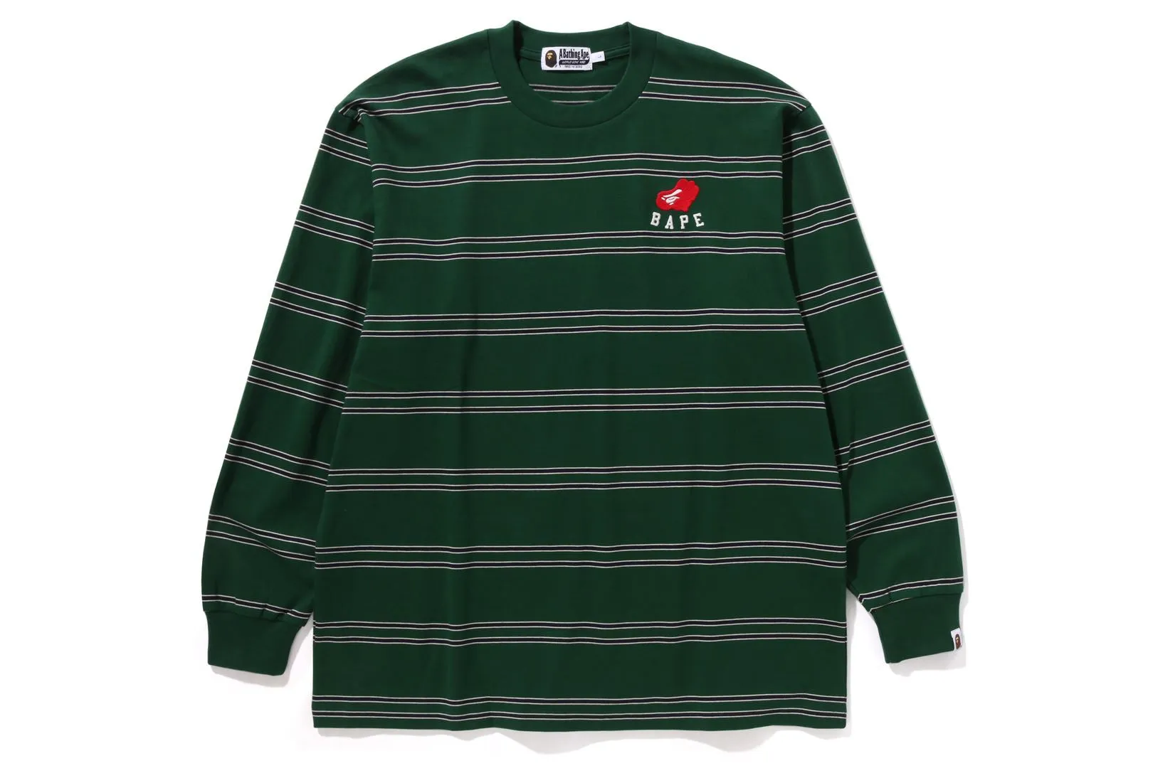 APE HEART HOOP L/S TEE sold by Bape product image thumbnail 5