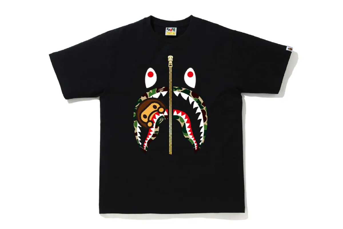 ABC CAMO MILO SHARK TEE sold by Bape