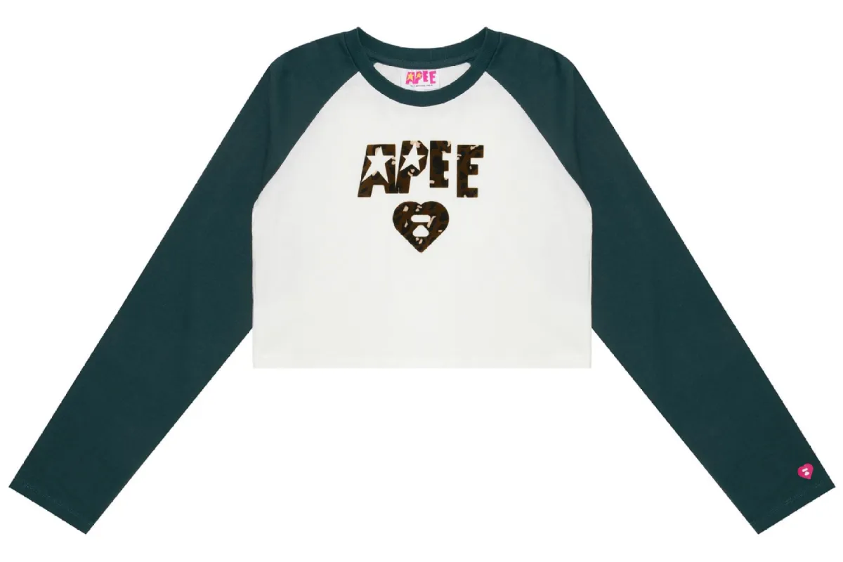 LOGO LONG SLEEVE RAGLAN TOP sold by Bape