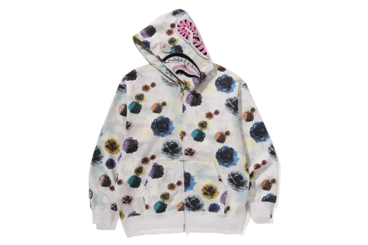 FLORAL CAMO SHARK RELAXED FIT FULL ZIP HOODIE sold by Bape