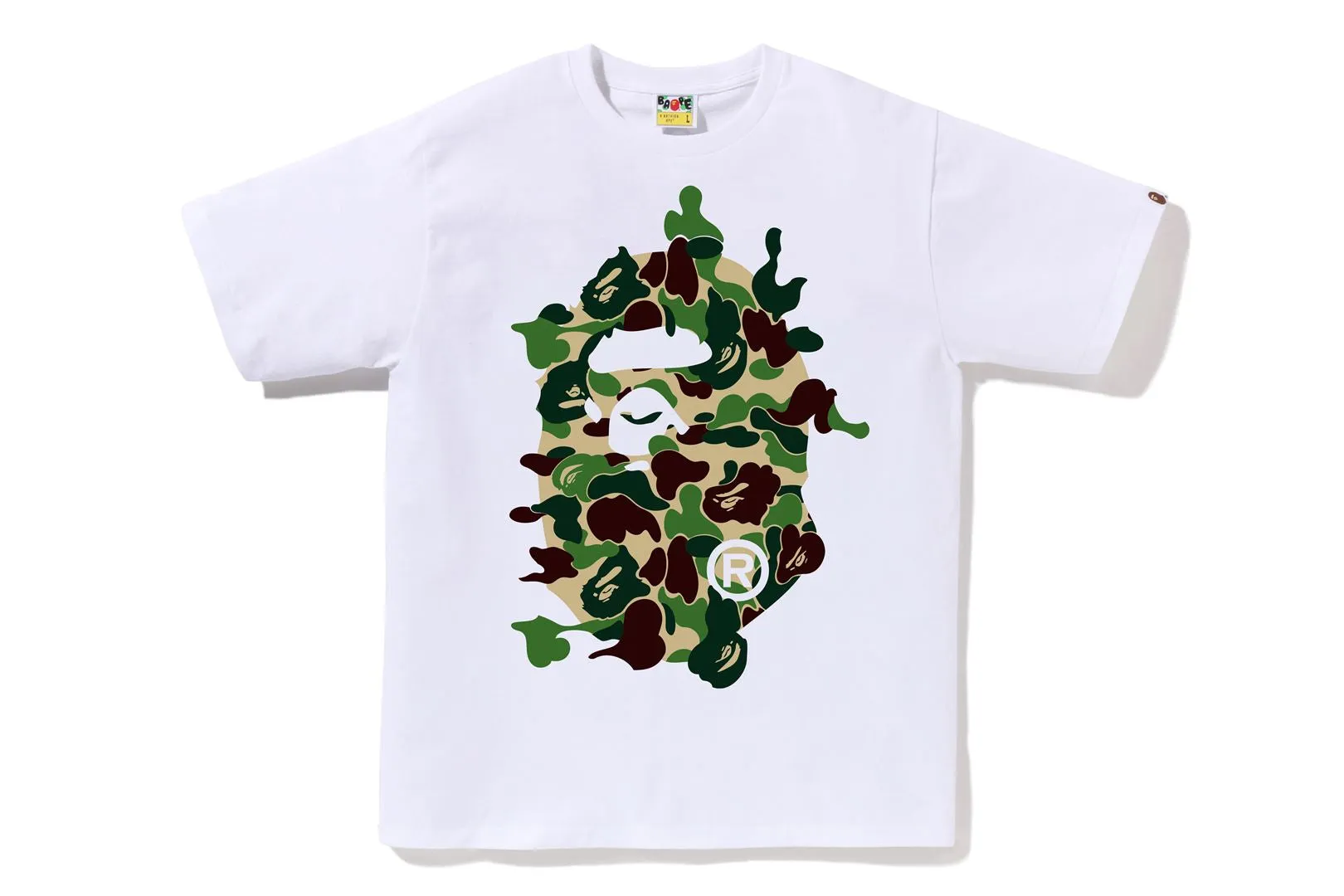 ABC CAMO REBUILD BIG APE HEAD TEE sold by Bape