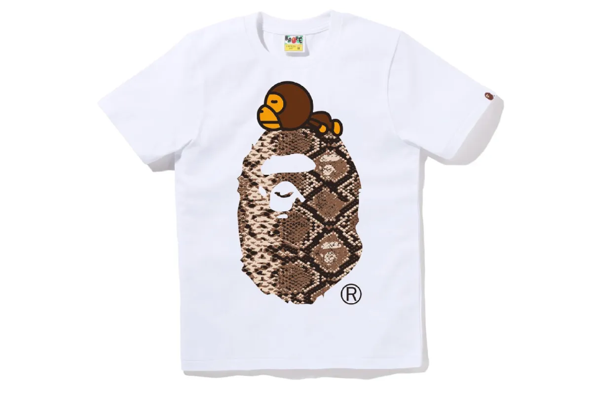 BAPE SNAKE MILO ON BIG APE TEE sold by Bape