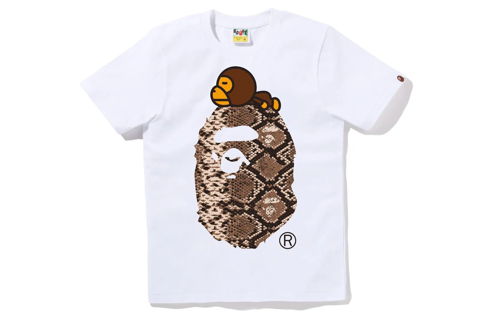 BAPE SNAKE MILO ON BIG APE TEE sold by Bape