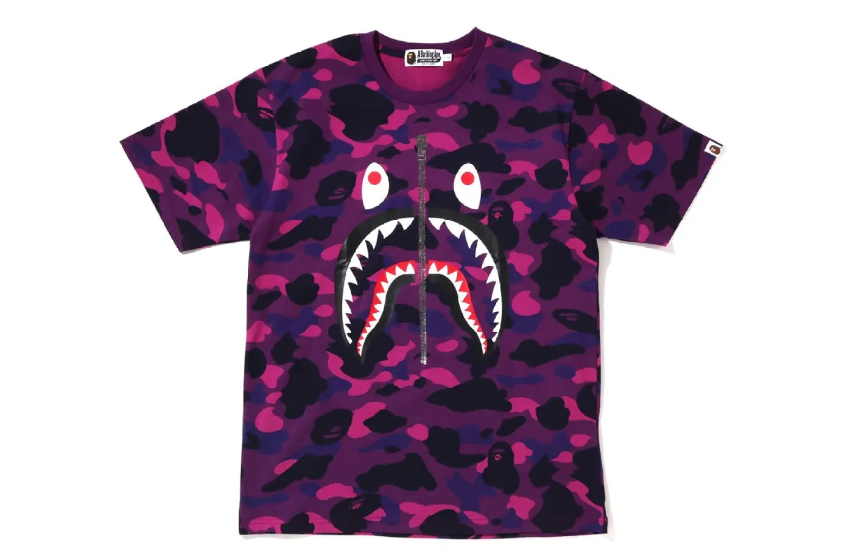 COLOR CAMO SHARK TEE sold by Bape