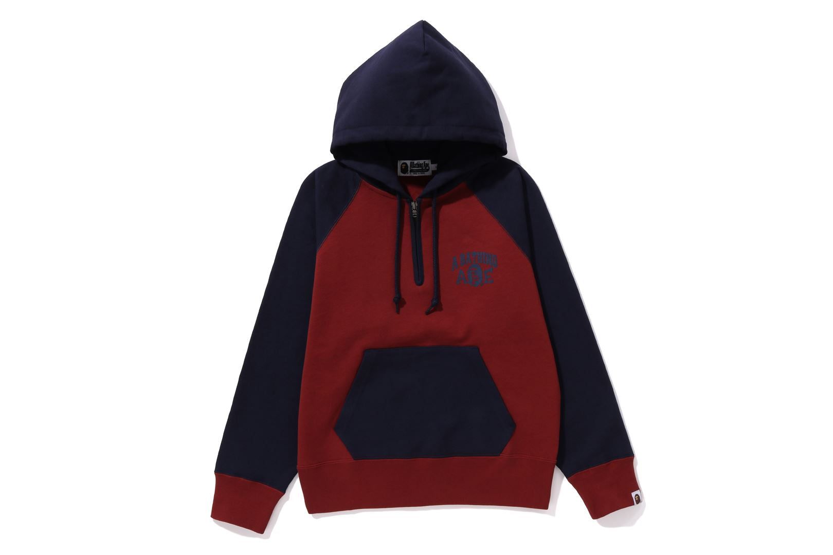A BATHING APE HALF ZIP PULLOVER HOODIE sold by Bape