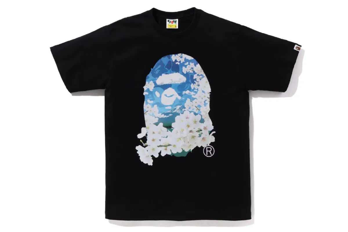 SAKURA PHOTO APE HEAD TEE sold by Bape