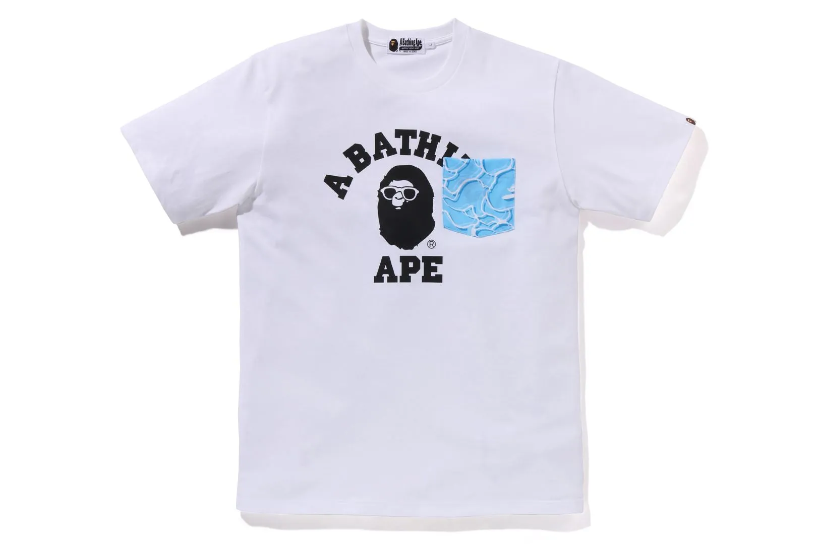 ABC SEA SURFACE CAMO POCKET COLLEGE TEE sold by Bape product image thumbnail 4
