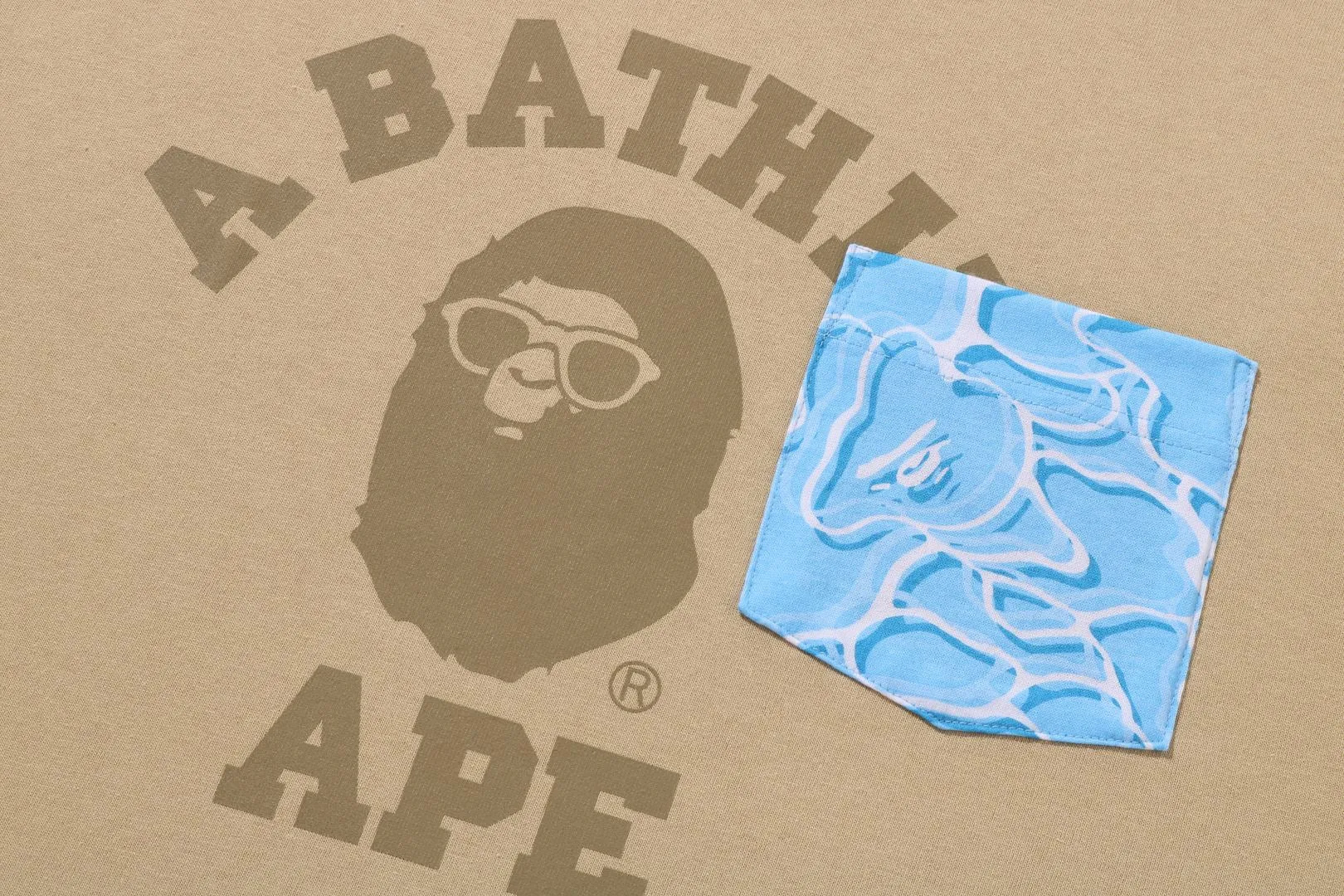 ABC SEA SURFACE CAMO POCKET COLLEGE TEE sold by Bape product image thumbnail 3