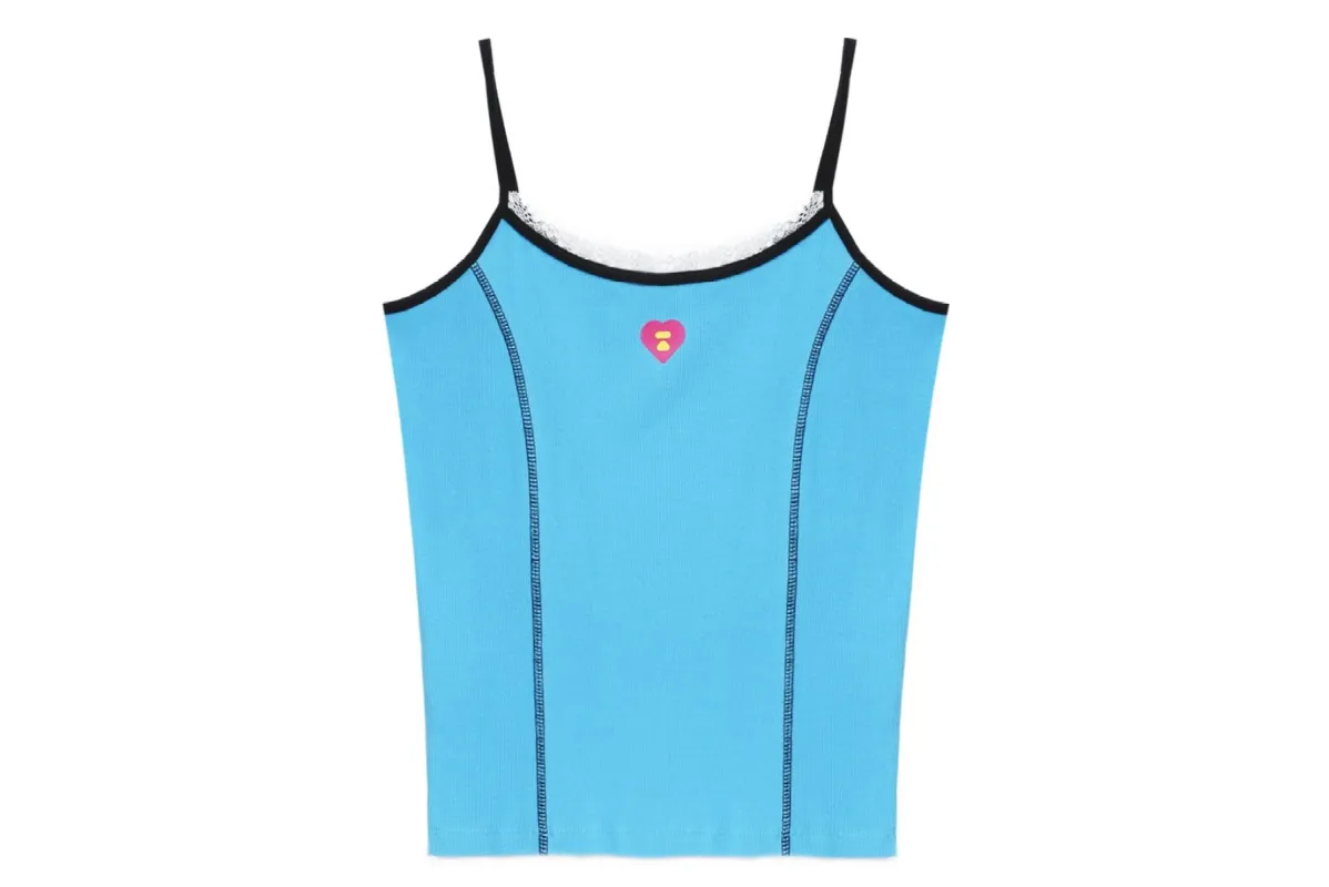 RIBBED LACE TRIMMED VEST sold by Bape