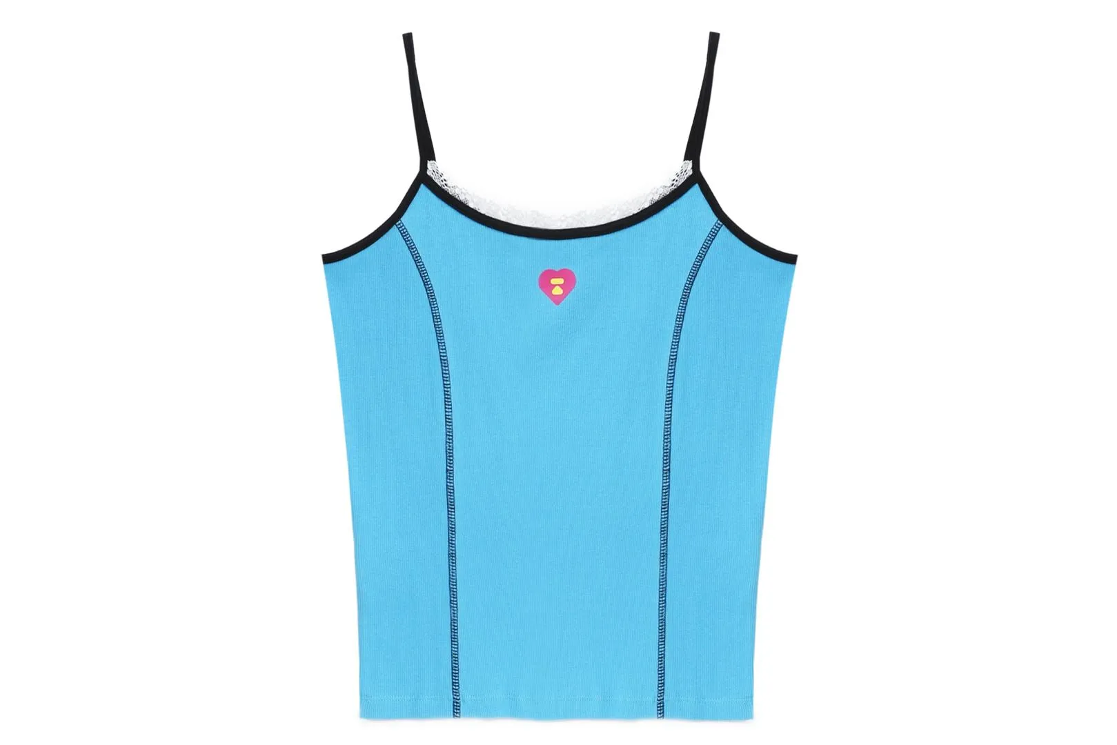 RIBBED LACE TRIMMED VEST sold by Bape