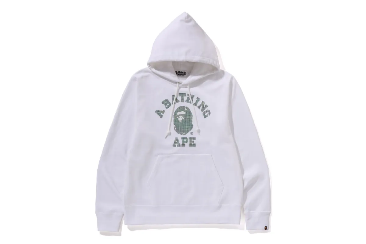 BITMAP COLLEGE PULLOVER HOODIE made by Bape