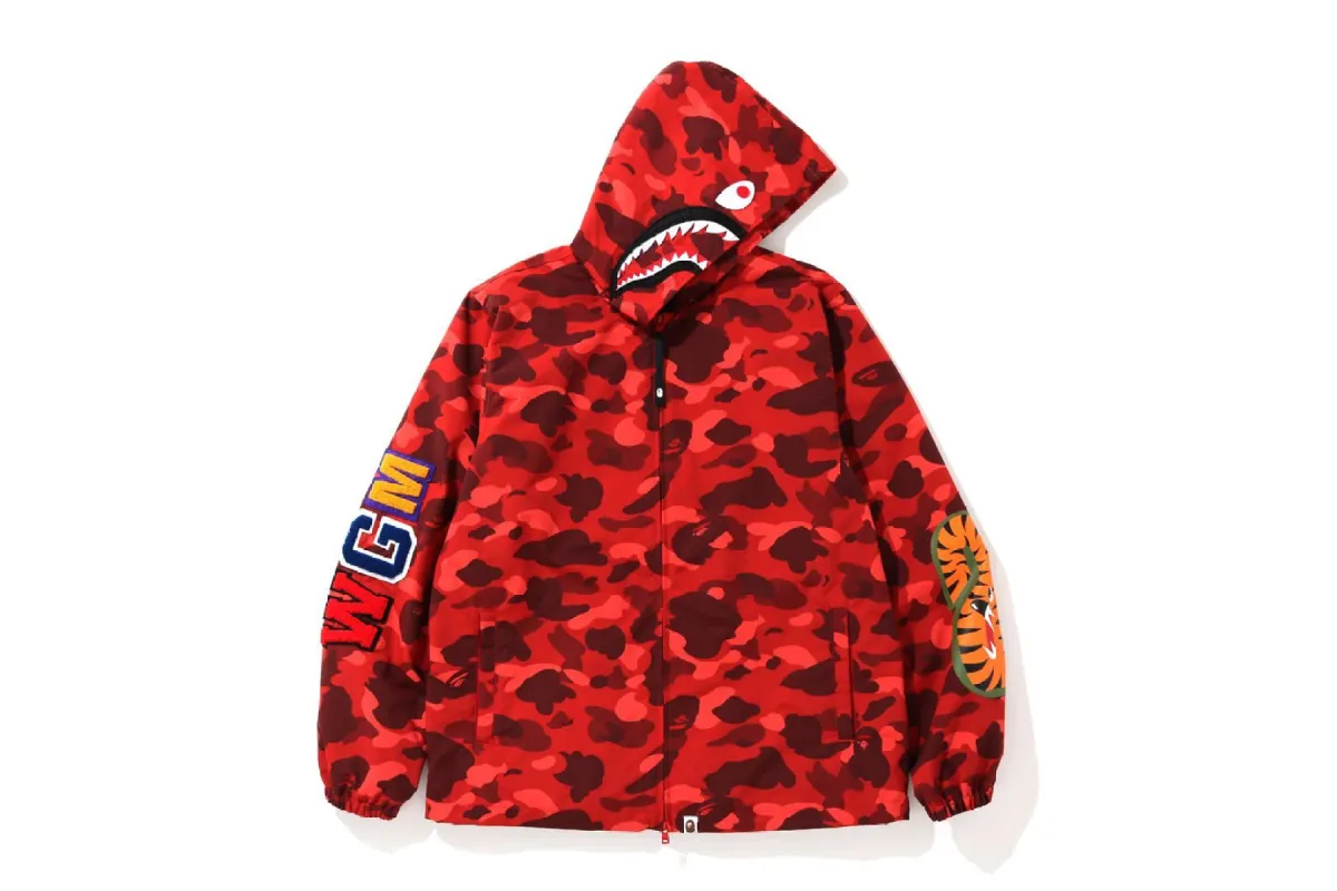 COLOR CAMO SHARK HOODIE JACKET sold by Bape