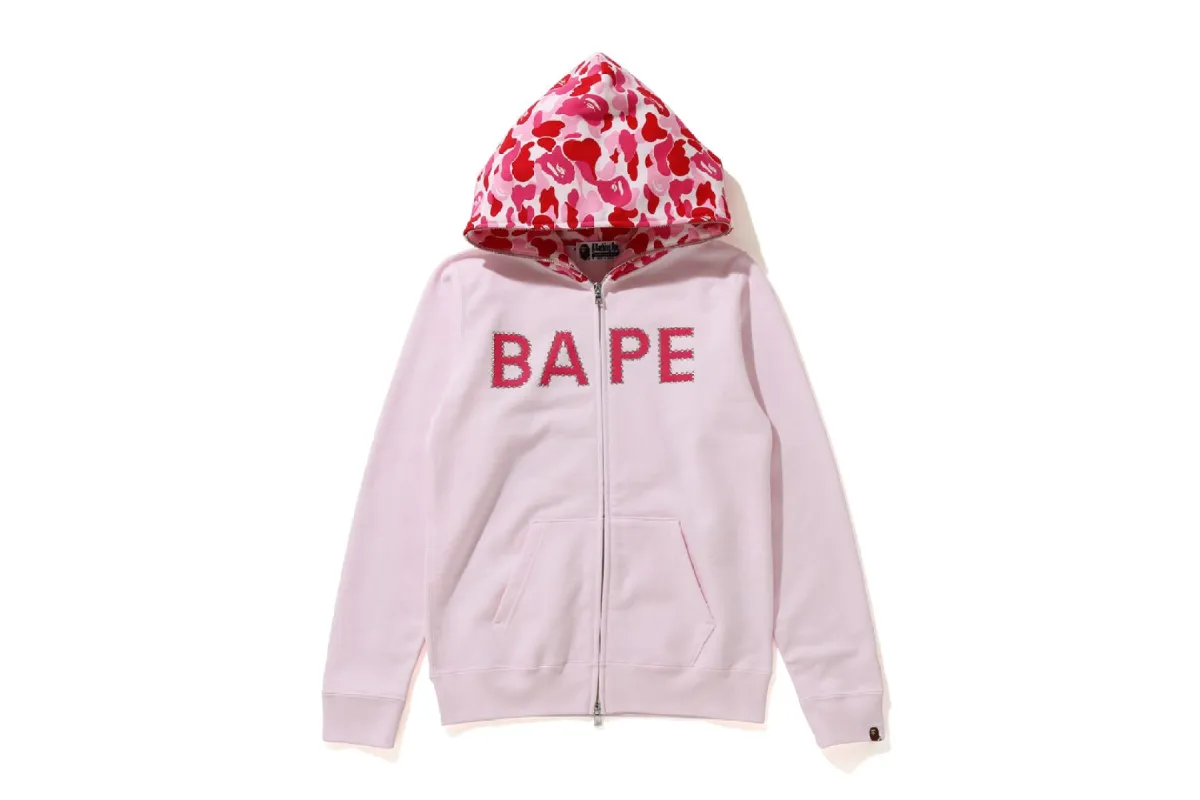 ABC CAMO CRYSTAL STONE  BAPE FULL ZIP HOODIE sold by Bape