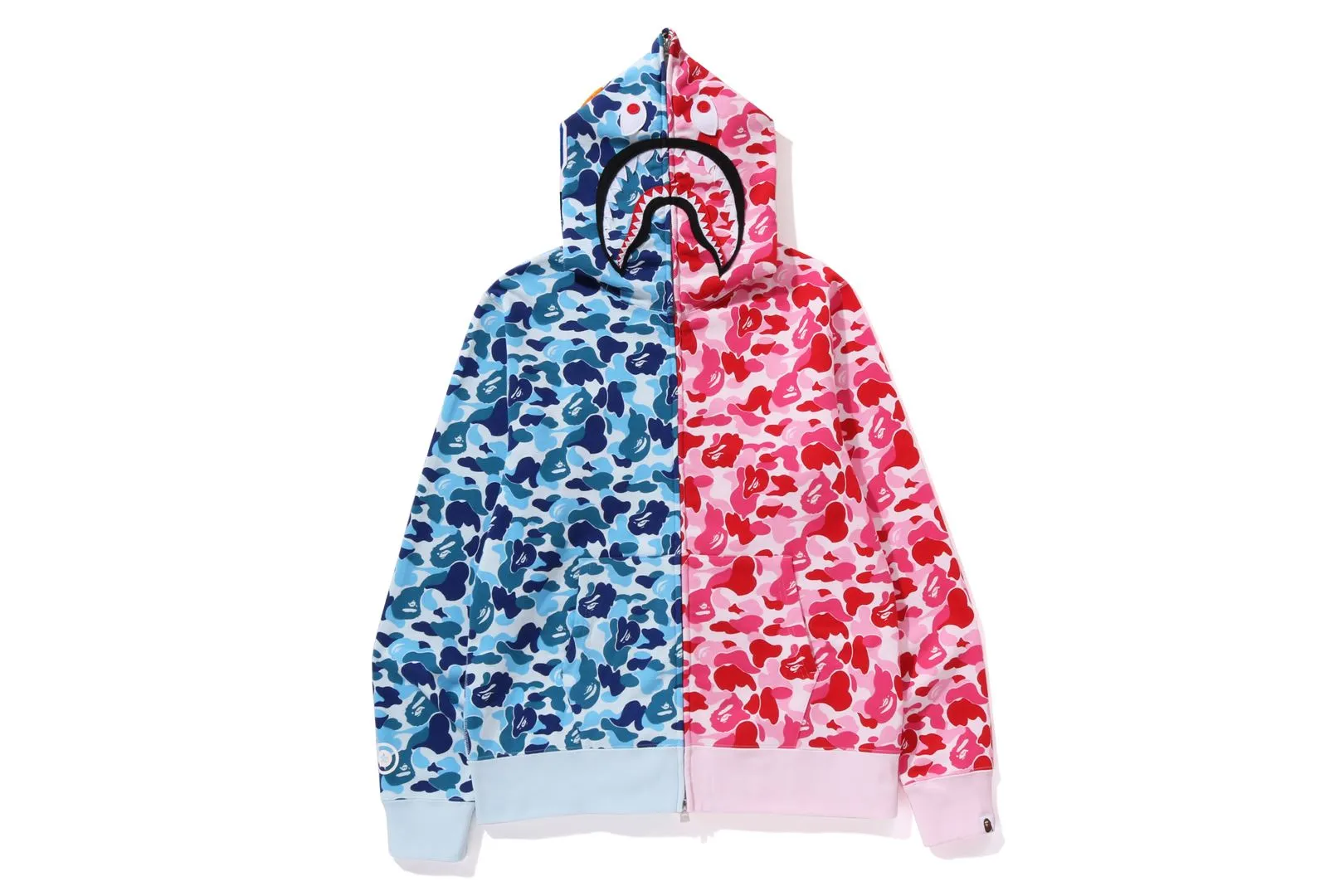 ABC CAMO CRAZY SHARK FULL ZIP HOODIE sold by Bape